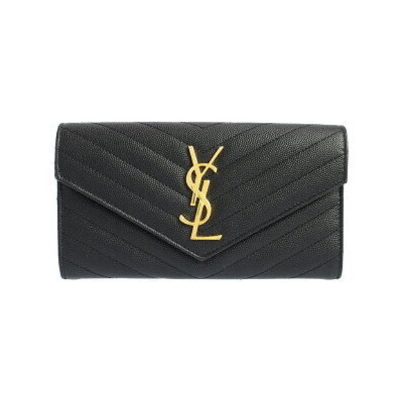 SAINT LAURENT PARIS Monogram Flap Wallet Bifold Long - Picture 1 of 8